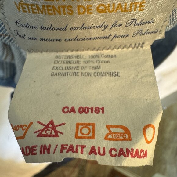 VTG Embossed Denim Trucker Jean Jacket Polaris ATV Snowmobile Mens XXL USA - Picture 10 of 12